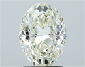 Natural Diamond 1.70 Carats, Oval with  Cut, L Color, VS2 Clarity and Certified by GIA