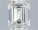 Natural Diamond 3.01 Carats, Emerald with  Cut, I Color, VS1 Clarity and Certified by HRD