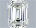 Natural Diamond 3.01 Carats, Emerald with  Cut, I Color, VS1 Clarity and Certified by HRD