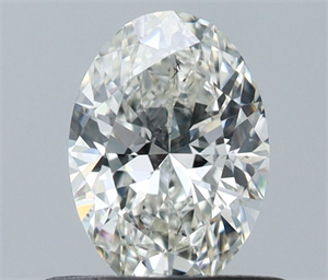 Picture of Natural Diamond 0.52 Carats, Oval with  Cut, H Color, SI1 Clarity and Certified by IGI