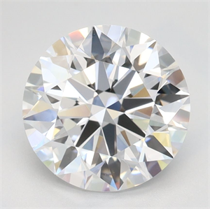 Picture of Lab Grown Diamond 2.12 Carats, Round with Ideal Cut, D Color, IF Clarity and Certified by IGI