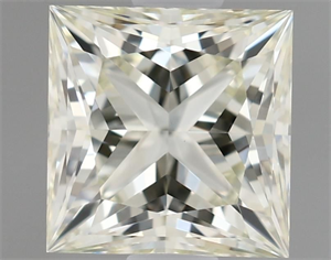 Picture of Natural Diamond 0.71 Carats, Princess with  Cut, N Color, VS2 Clarity and Certified by GIA