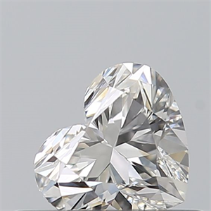 Picture of Natural Diamond 0.42 Carats, Heart with  Cut, H Color, VVS2 Clarity and Certified by GIA