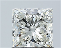 Natural Diamond 1.01 Carats, Princess with  Cut, H Color, VS1 Clarity and Certified by IGI