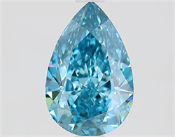 Picture of Lab Grown Diamond 1.51 Carats, Pear with  Cut, Fancy Vivid Blue Color, VS1 Clarity and Certified by IGI