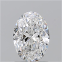Natural Diamond 1.33 Carats, Oval with  Cut, E Color, VVS2 Clarity and Certified by GIA