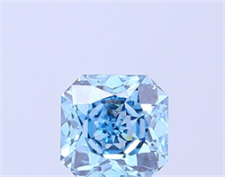 Picture of Lab Grown Diamond 1.23 Carats, SQUARE RADIANT with  Cut, Fancy Vivid Blue Color, VS1 Clarity and Certified by IGI
