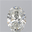 Natural Diamond 1.20 Carats, Oval with  Cut, I Color, SI2 Clarity and Certified by GIA