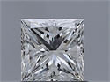 Diamante Natural 0.71 quilates, Princesa , Color F, claridad VVS1 y certificado GIA