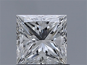 Foto Diamante Natural 0.71 quilates, Princesa , Color F, claridad VVS1 y certificado GIA de