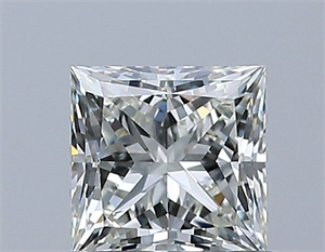 Picture of Natural Diamond 0.61 Carats, Princess with  Cut, K Color, VVS2 Clarity and Certified by GIA