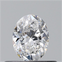 Natural Diamond 0.30 Carats, Oval with  Cut, D Color, SI2 Clarity and Certified by GIA