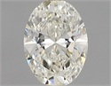 Natural Diamond 0.43 Carats, Oval with  Cut, J Color, VVS2 Clarity and Certified by GIA
