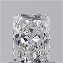 Natural Diamond 0.74 Carats, Radiant with  Cut, F Color, VVS2 Clarity and Certified by GIA
