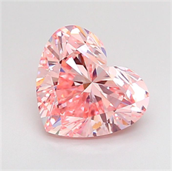 Picture of Lab Grown Diamond 2.11 Carats, Heart with  Cut, Fancy Intense Pink Color, VVS2 Clarity and Certified by IGI