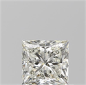 Natural Diamond 0.72 Carats, Princess with  Cut, J Color, SI1 Clarity and Certified by GIA