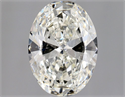 Natural Diamond 0.90 Carats, Oval with  Cut, I Color, VVS2 Clarity and Certified by GIA