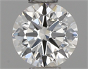 Natural Diamond 0.40 Carats, Round with Excellent Cut, H Color, IF Clarity and Certified by IGI