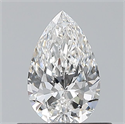 Natural Diamond 0.50 Carats, Pear with  Cut, E Color, VVS2 Clarity and Certified by GIA