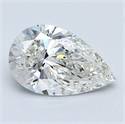 Natural Diamond 1.03 Carats, Pear with  Cut, I Color, SI2 Clarity and Certified by GIA