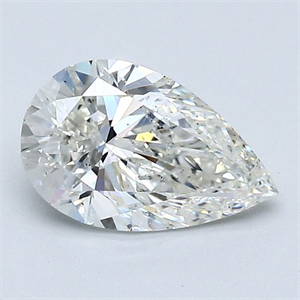 Picture of Natural Diamond 1.03 Carats, Pear with  Cut, I Color, SI2 Clarity and Certified by GIA