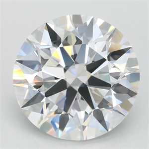 Picture of Lab Grown Diamond 3.17 Carats, Round with Ideal Cut, D Color, VVS1 Clarity and Certified by IGI