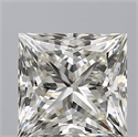Natural Diamond 0.91 Carats, Princess with  Cut, H Color, VVS2 Clarity and Certified by IGI
