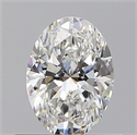 Natural Diamond 0.51 Carats, Oval with  Cut, F Color, VS2 Clarity and Certified by GIA