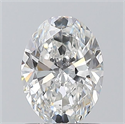 Natural Diamond 1.01 Carats, Oval with  Cut, F Color, SI1 Clarity and Certified by GIA