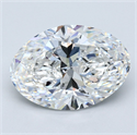 Natural Diamond 5.03 Carats, Oval with  Cut, F Color, SI1 Clarity and Certified by GIA