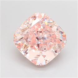 Picture of Lab Grown Diamond 4.07 Carats, CUSHION MODIFIED with  Cut, Fancy Pink Color, VS1 Clarity and Certified by IGI