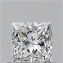 Natural Diamond 0.70 Carats, Princess with  Cut, G Color, VS1 Clarity and Certified by GIA
