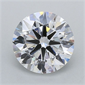 Lab Grown Diamond 1.50 Carats, Round with Ideal Cut, E Color, VS2 Clarity and Certified by IGI