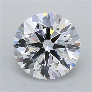 Picture of Lab Grown Diamond 1.50 Carats, Round with Ideal Cut, E Color, VS2 Clarity and Certified by IGI