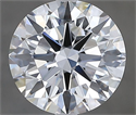 Natural Diamond 2.05 Carats, Round with Excellent Cut, F Color, VVS2 Clarity and Certified by GIA