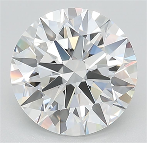 Picture of Lab Grown Diamond 3.51 Carats, Round with Ideal Cut, D Color, IF Clarity and Certified by IGI
