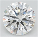 Lab Grown Diamond 3.51 Carats, Round with Ideal Cut, D Color, IF Clarity and Certified by IGI
