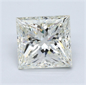 Natural Diamond 3.23 Carats, Princess with  Cut, J Color, VS2 Clarity and Certified by GIA