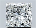 Natural Diamond 1.51 Carats, Princess with  Cut, H Color, VS2 Clarity and Certified by GIA