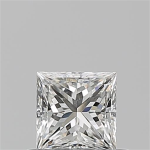 Picture of Natural Diamond 0.52 Carats, Princess with  Cut, G Color, VS2 Clarity and Certified by GIA