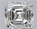 Natural Diamond 0.91 Carats, Asscher with  Cut, H Color, VS2 Clarity and Certified by GIA