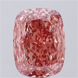 Picture of Lab Grown Diamond 20.45 Carats, CUSHION MODIFIED with  Cut, Fancy Vivid Pink Color, VS1 Clarity and Certified by IGI