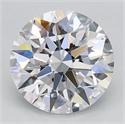 Lab Grown Diamond 1.09 Carats, Round with Ideal Cut, D Color, VVS2 Clarity and Certified by IGI
