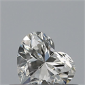 Natural Diamond 0.31 Carats, Heart with  Cut, F Color, VVS1 Clarity and Certified by GIA