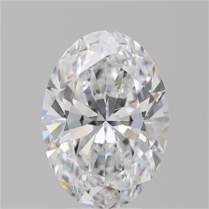 Picture of Natural Diamond 5.01 Carats, Oval with  Cut, D Color, IF Clarity and Certified by GIA