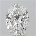 Natural Diamond 1.50 Carats, Oval with  Cut, D Color, SI1 Clarity and Certified by GIA