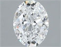 Natural Diamond 0.40 Carats, Oval with  Cut, D Color, VVS2 Clarity and Certified by GIA