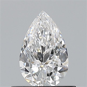 Picture of Natural Diamond 0.51 Carats, Pear with  Cut, E Color, VVS1 Clarity and Certified by GIA