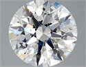 Natural Diamond 3.11 Carats, Round with Excellent Cut, D Color, SI2 Clarity and Certified by GIA