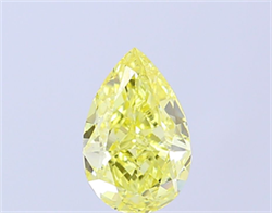 Picture of Lab Grown Diamond 2.02 Carats, Pear with  Cut, Fancy Intense Yellow Color, VS2 Clarity and Certified by IGI